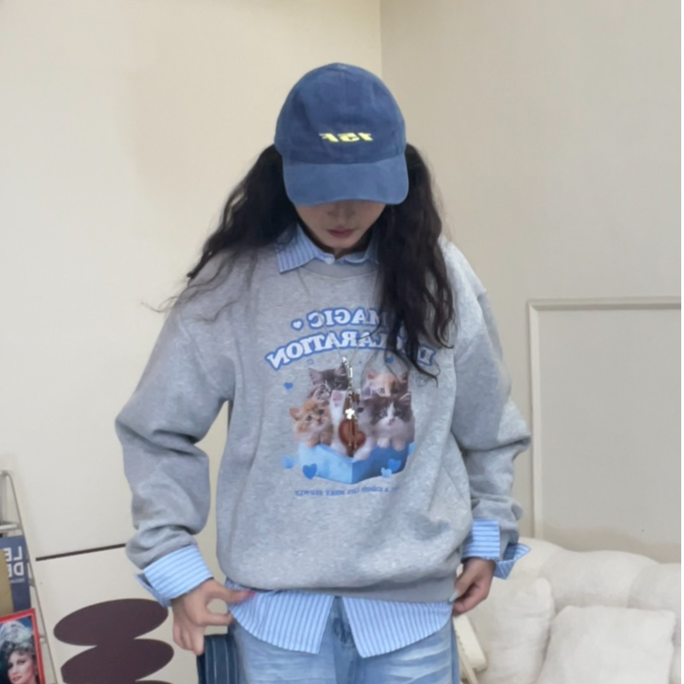 休闲加绒秋冬男女同款卫衣秋季长袖无袖春秋黑色常规款套头衫圆领