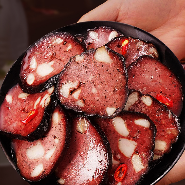 贵州特色传统160g厨乐香血豆腐烟熏猪血丸子腊味血豆腐食用丸子