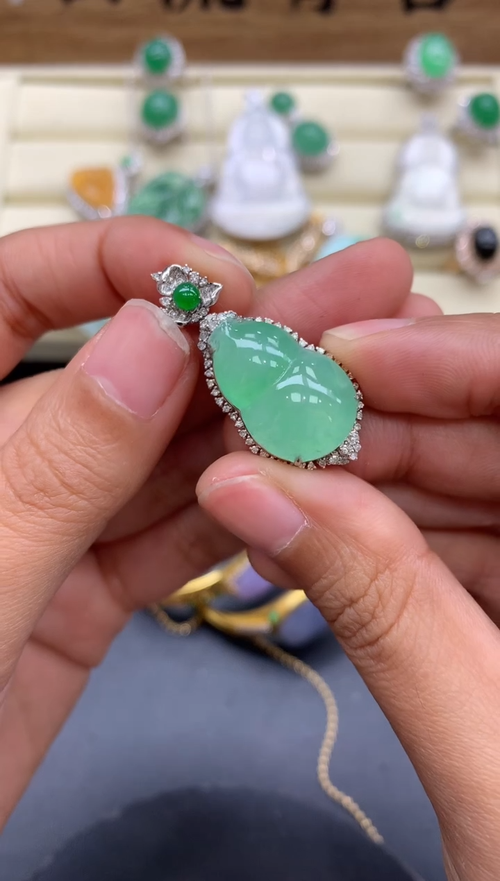 【闪购商品】翡翠颈饰18K金镶嵌574-中国好珍宝