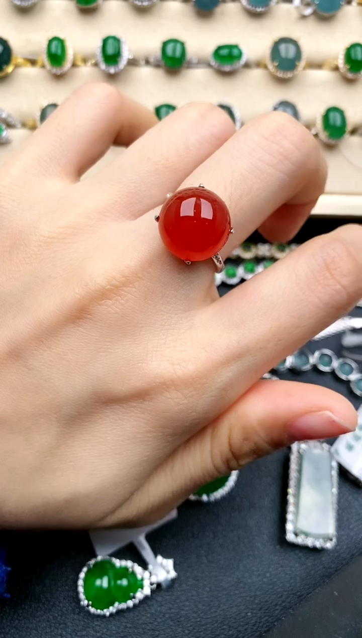 【闪购商品】玛瑙/玉髓戒指未镶嵌.....