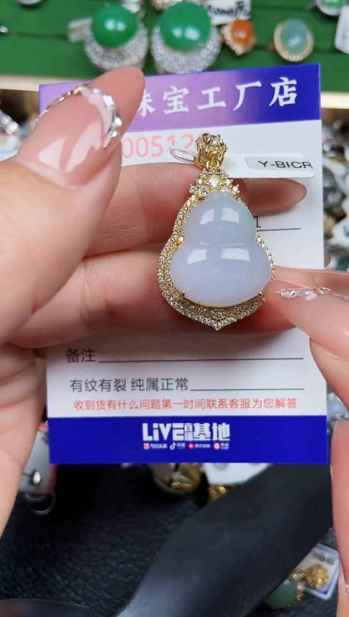 【闪购商品】翡翠颈饰银S925镶嵌5128