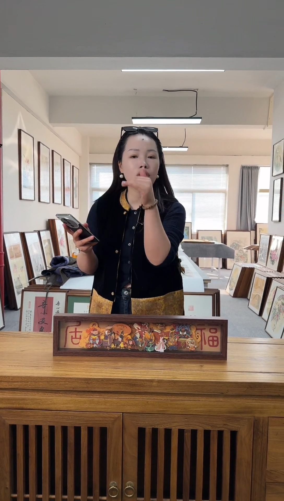 书法十二生肖剪纸3D立体画桌面摆台伴手礼