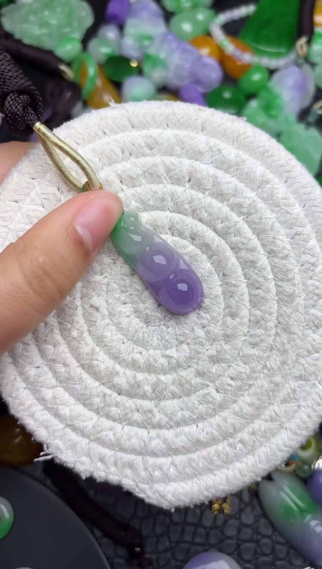 颈饰未镶嵌翡翠缅甸翡翠吊坠