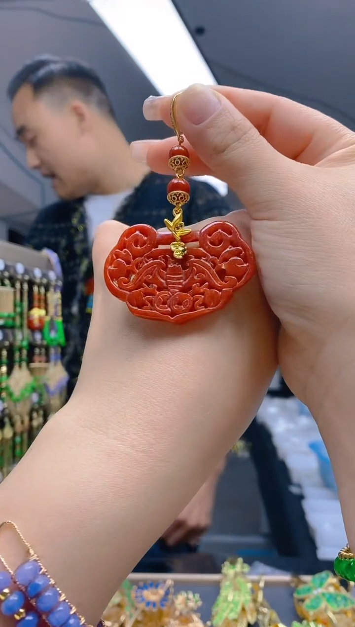 【闪购商品】翡翠耳饰合金125翡翠耳钩一个