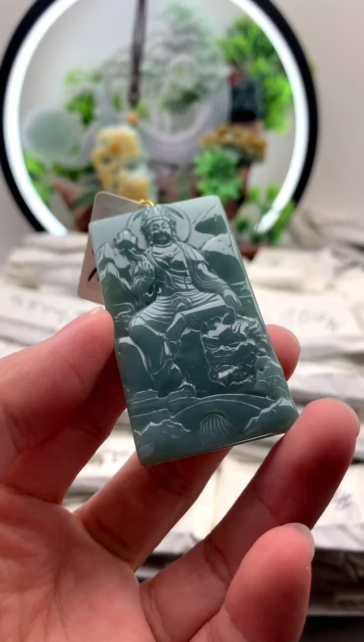 【闪购商品】翡翠颈饰未镶嵌大势至【品质一般能接受再拍】