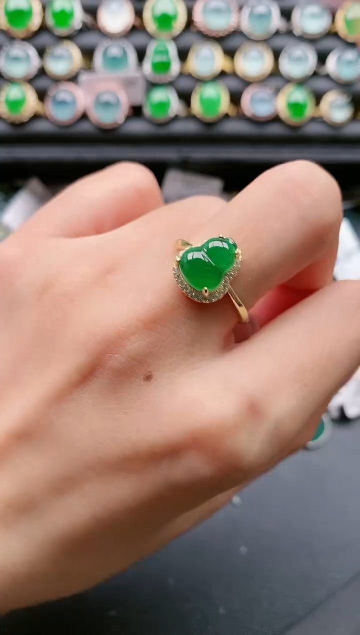【闪购商品】翡翠戒指银S925镶嵌111111111