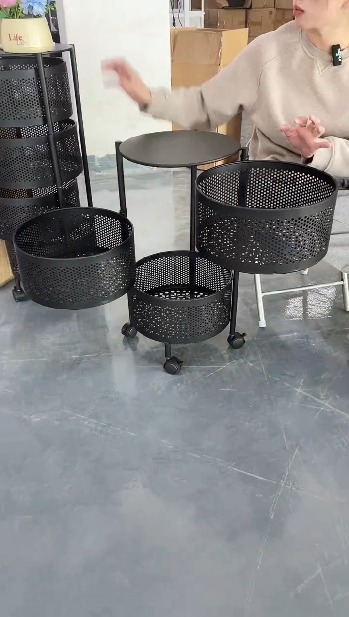 合金三层旋转菜篮子/直径30高度60