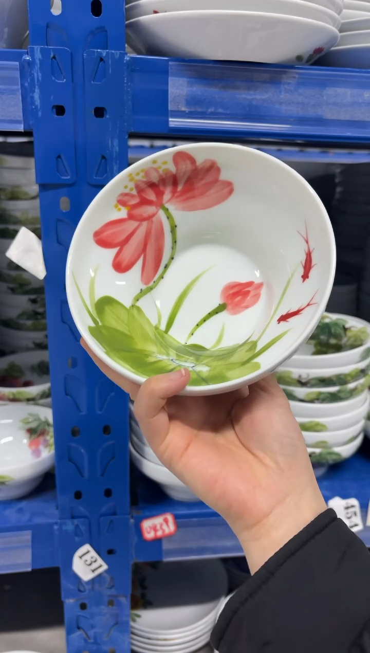 景德镇高温陶瓷食品级手绘釉中彩-葫芦碗