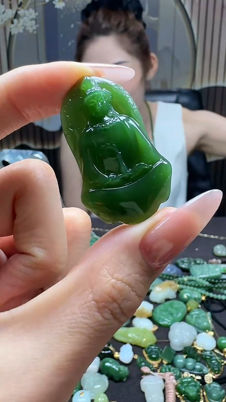 和田玉未镶嵌挂件1