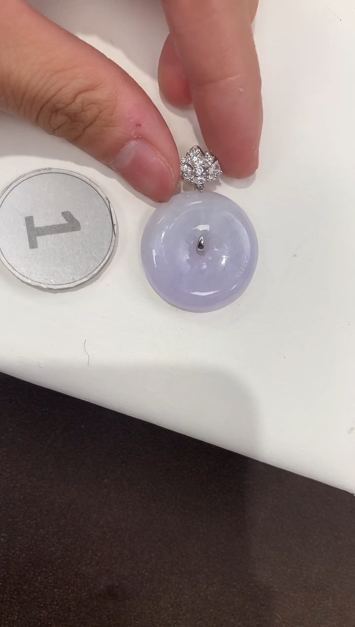 颈饰银S925镶嵌翡翠天然缅甸A货翡翠