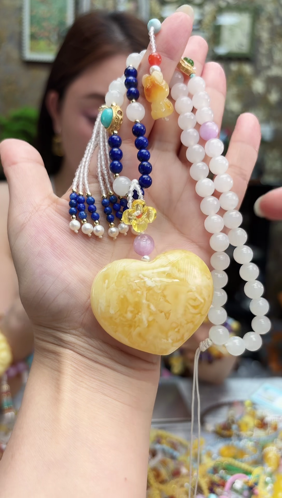 琥珀颈饰未镶嵌【 多样性发一 】