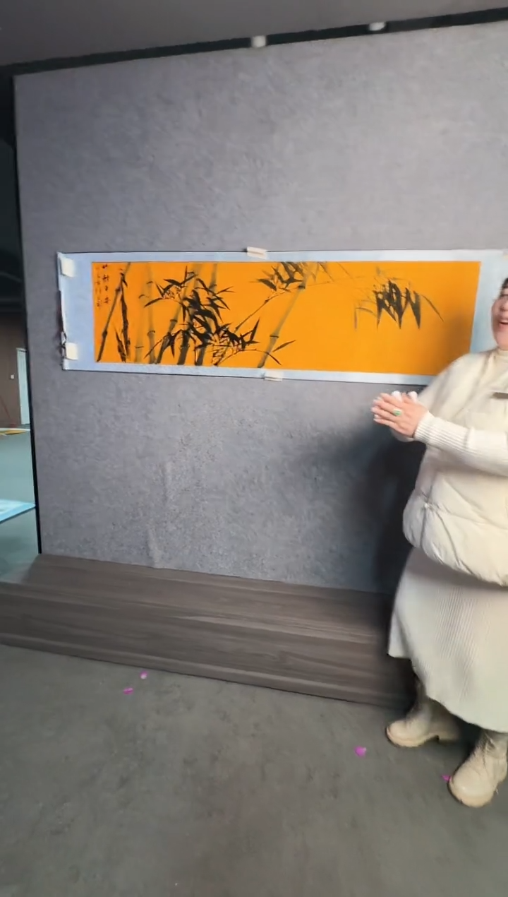 绘画张国祥老师《6平尺竹报平安》带收藏证书