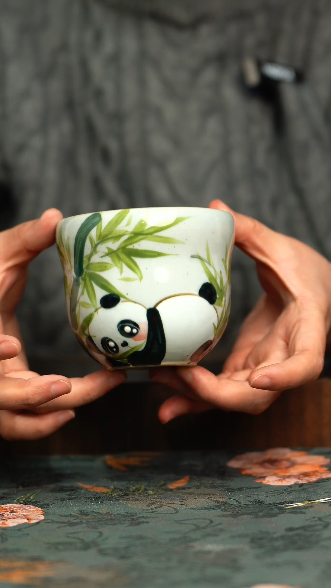 杯釉下彩手工手绘同款陶器
