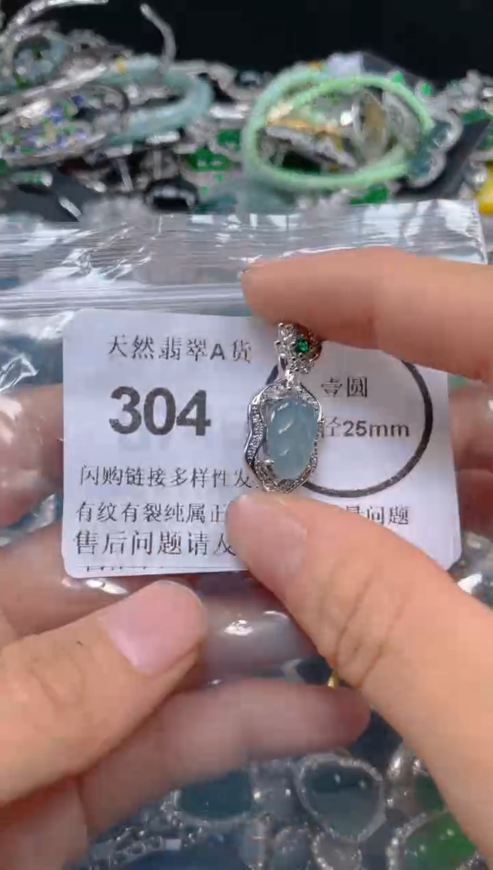 翡翠未镶嵌颈饰304