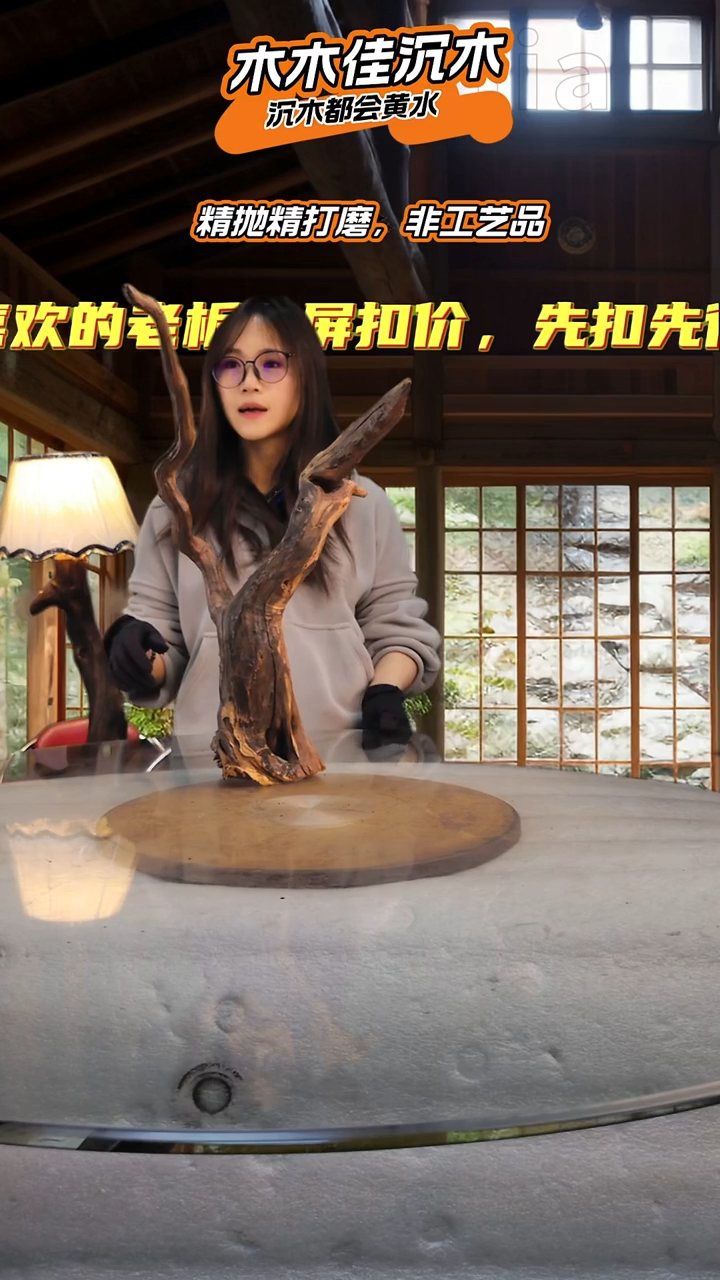 ?****呢木木佳沉木鱼缸造景-588