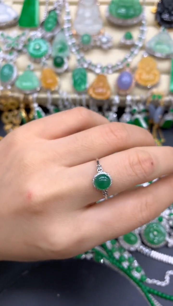 【闪购商品】翡翠戒指18K金镶嵌232-中国好珍宝