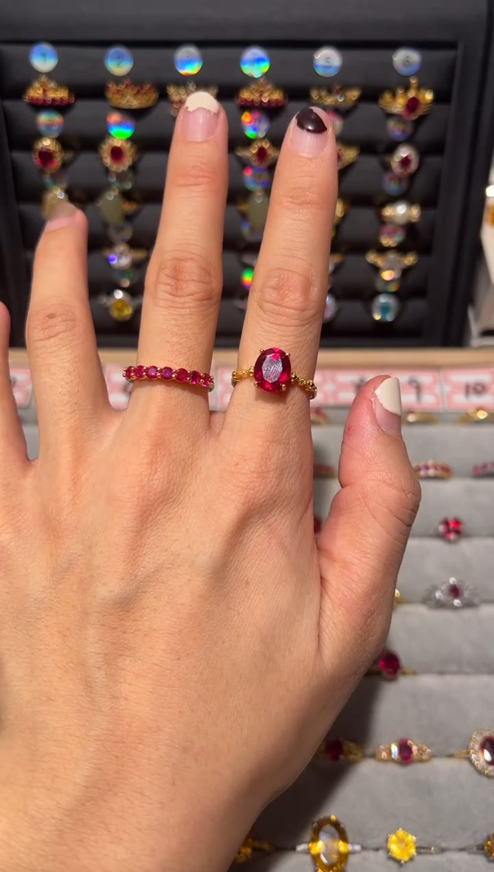 【闪购商品】红宝石戒指银S925镶嵌15631253