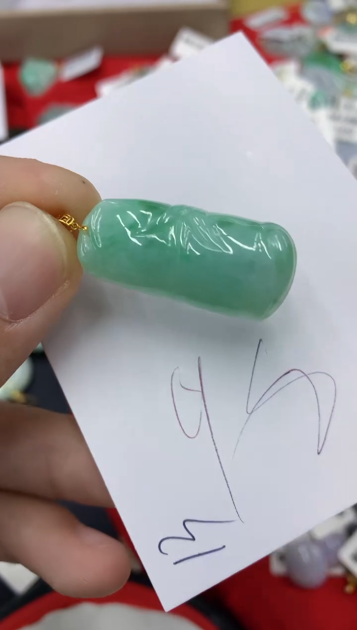 【闪购商品】翡翠颈饰18K金镶嵌号链接111111