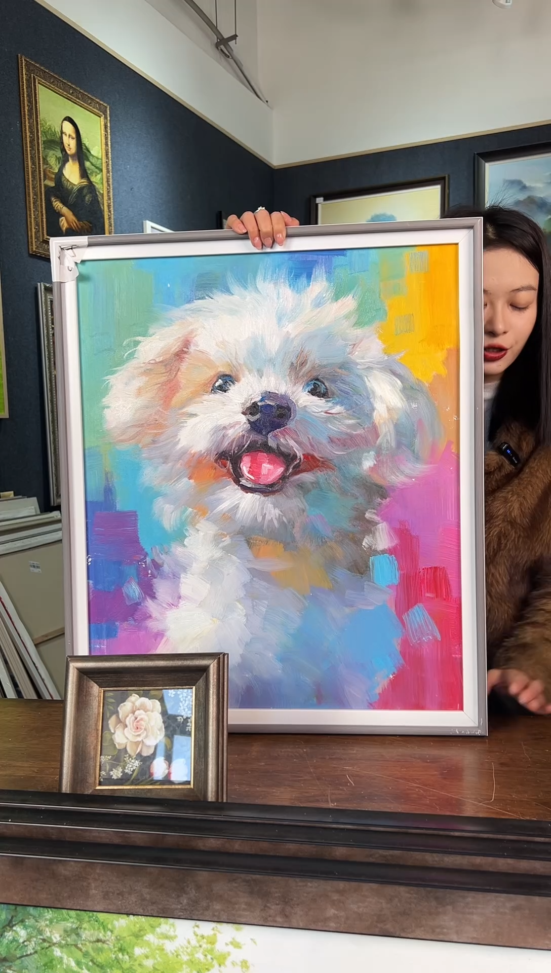 【闪购商品】油画6号 50*60 小狗-手绘油画