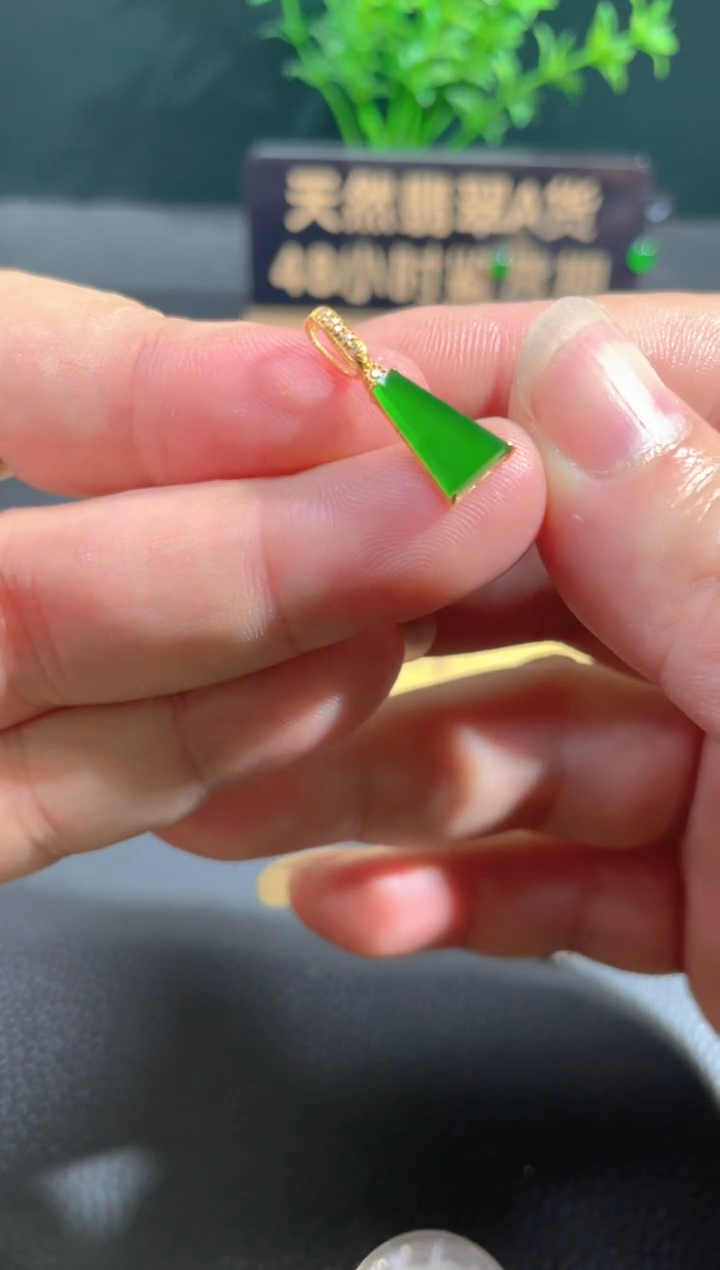 【闪购商品】翡翠颈饰18K金镶嵌翡翠