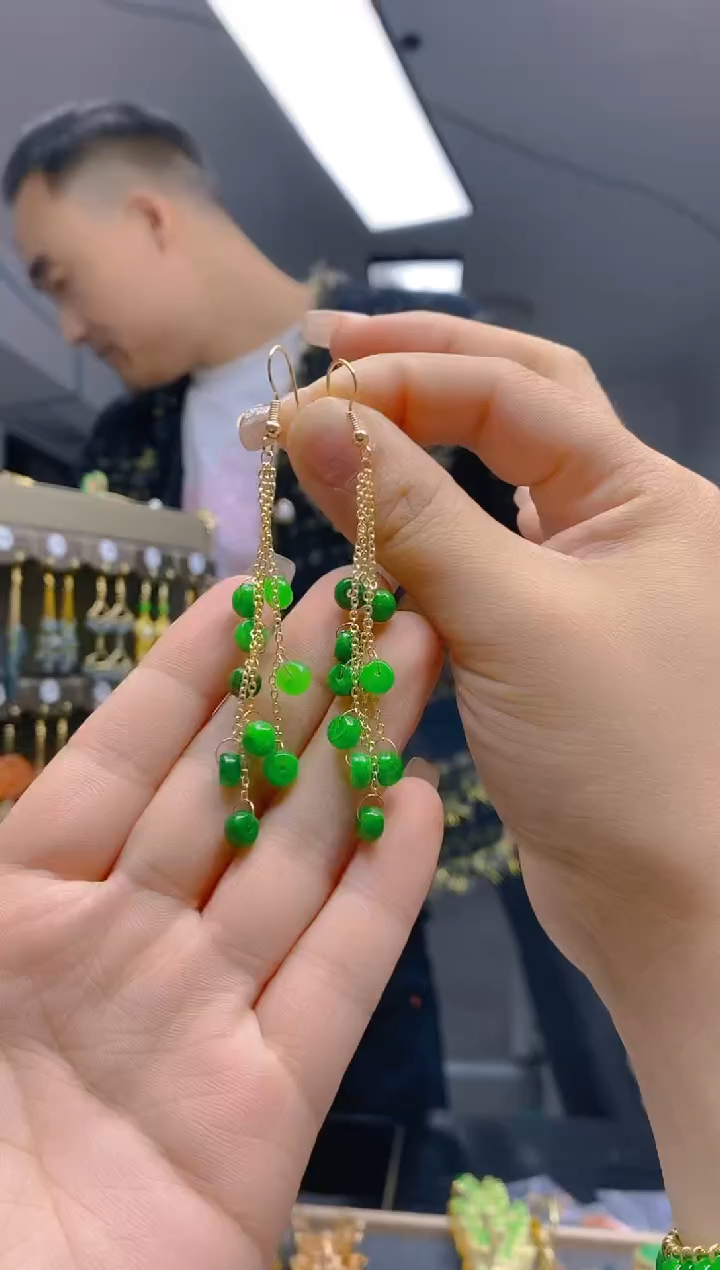 【闪购商品】翡翠耳饰合金165翡翠耳钩