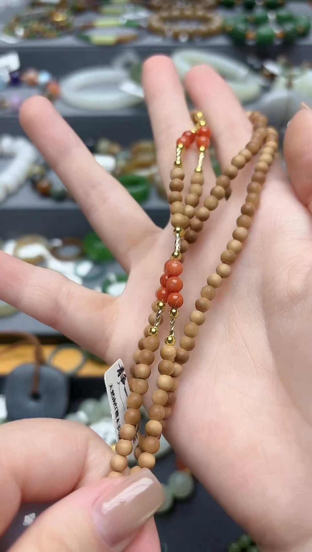 颈饰未镶嵌南红玛瑙天然南红檀木多功能链
