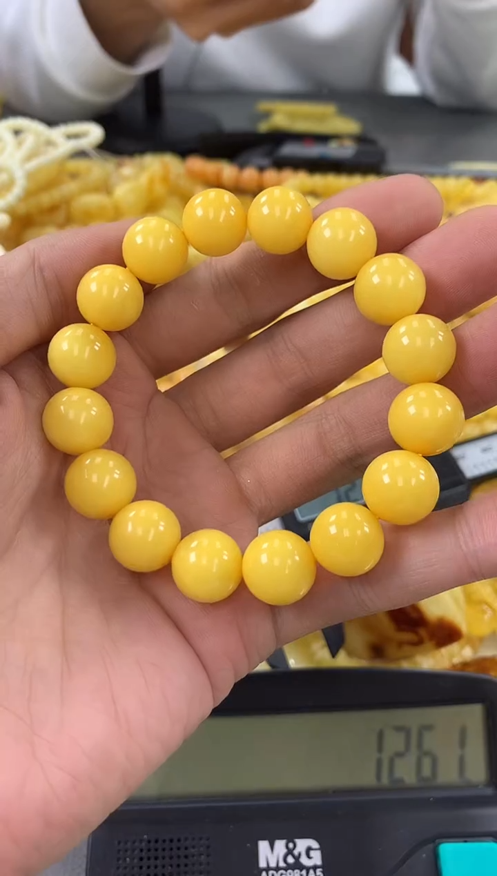 未镶嵌蜜蜡裸石手串