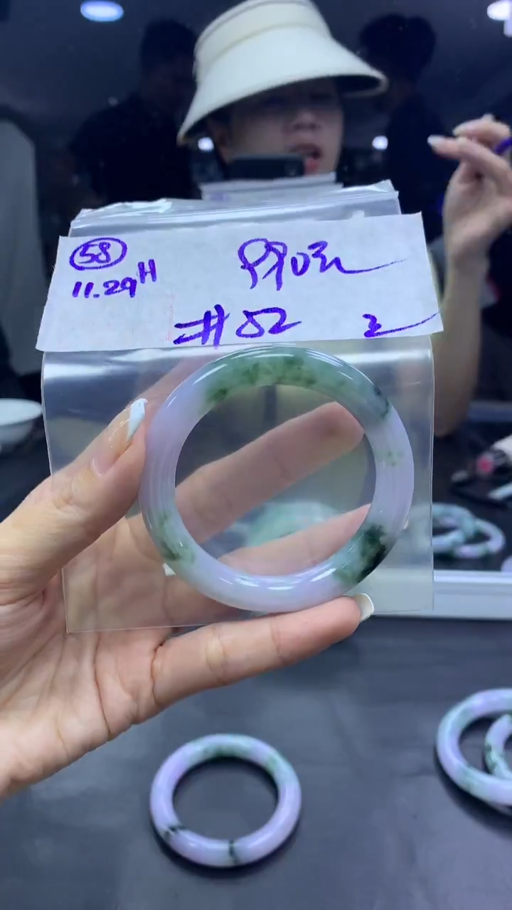 未镶嵌定制翡翠58手镯52丝+990元+拍一发一