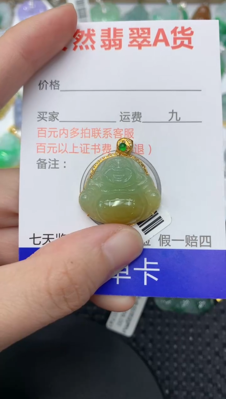 【闪购商品】翡翠颈饰18K金镶嵌1111111111