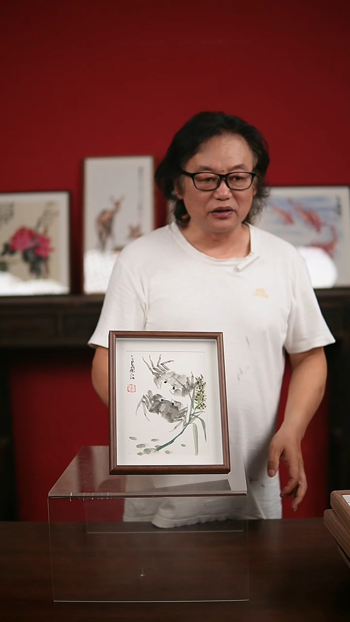国画手写手绘-10寸摆台