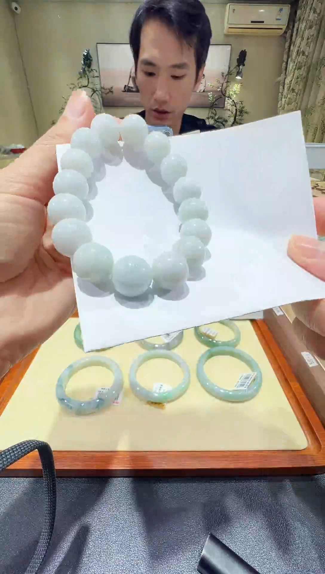 未镶嵌手串翡翠缅甸天然翡翠A货手串—12.5-13mm