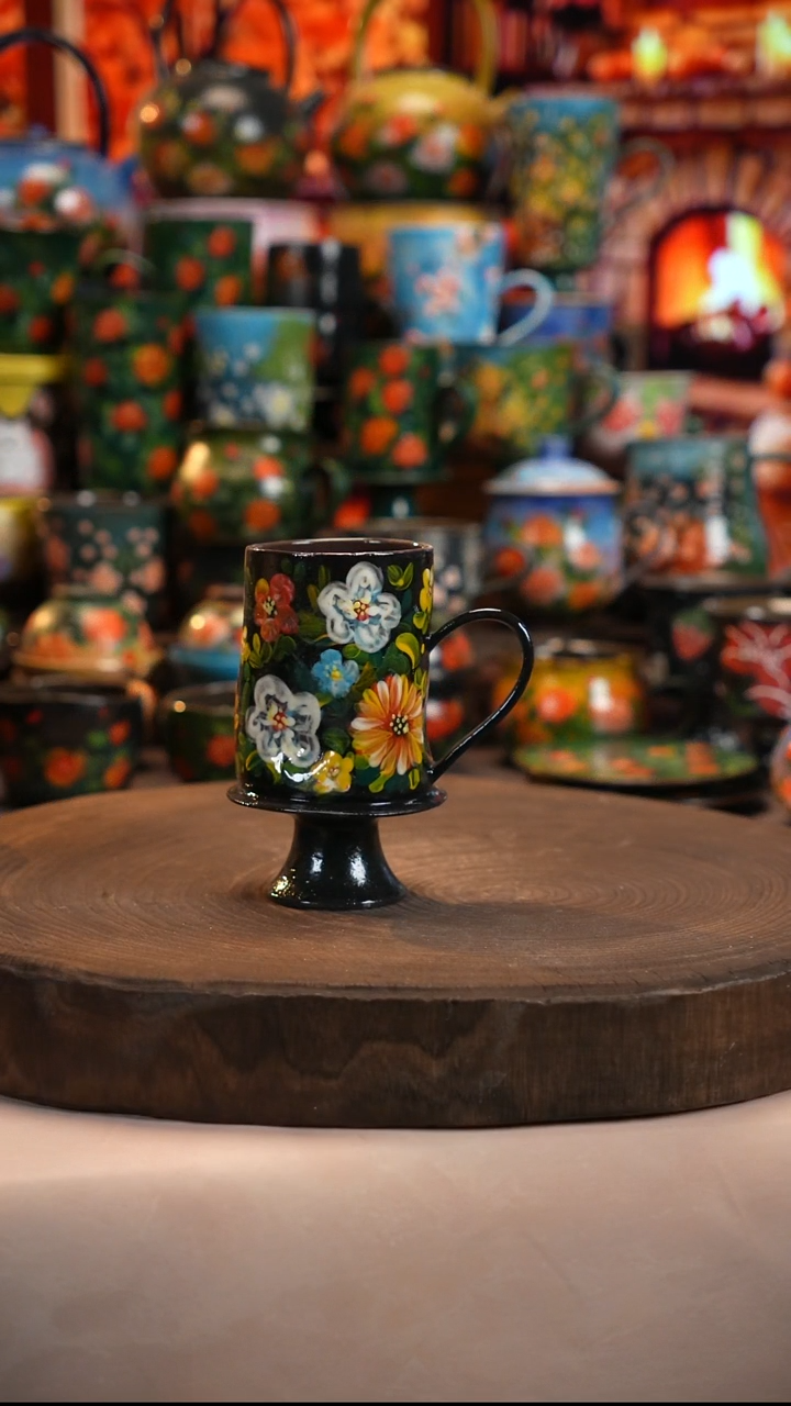 油画  釉下彩   杯子 