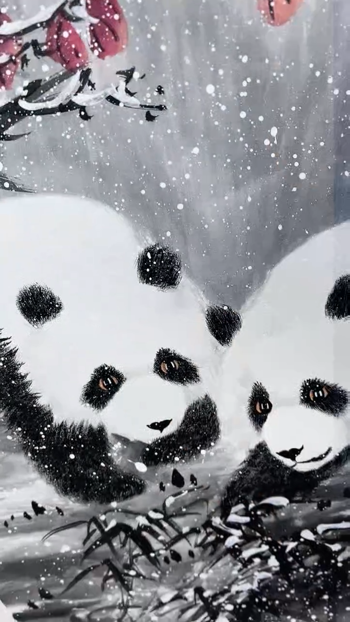 【闪购商品】绘画柳晓叶绘画2.7平尺熊猫