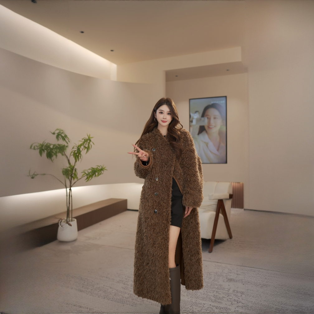 七色纺【预约链接】然然2025新款厚款保暖毛毛外套