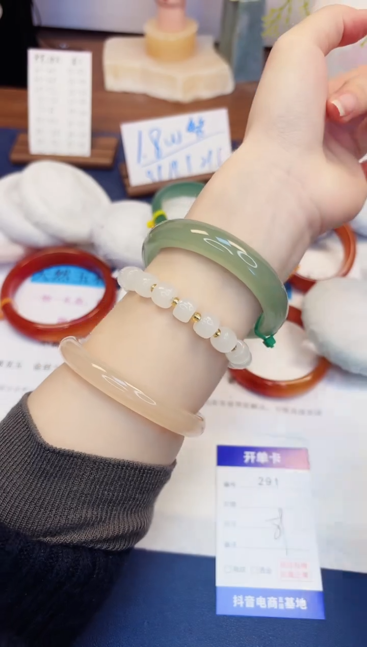 【闪购商品】石英质玉手镯未镶嵌291-东陵玉-圈口59