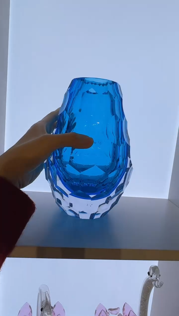【闪购商品】琉璃蓝色钻切花瓶