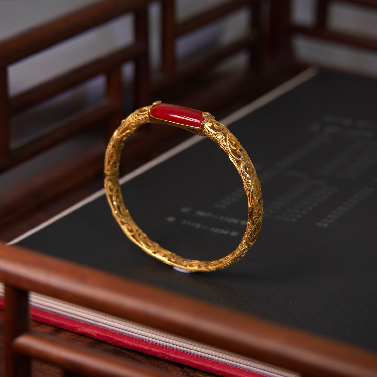 上品传承 珊瑚手镯 天然珊瑚