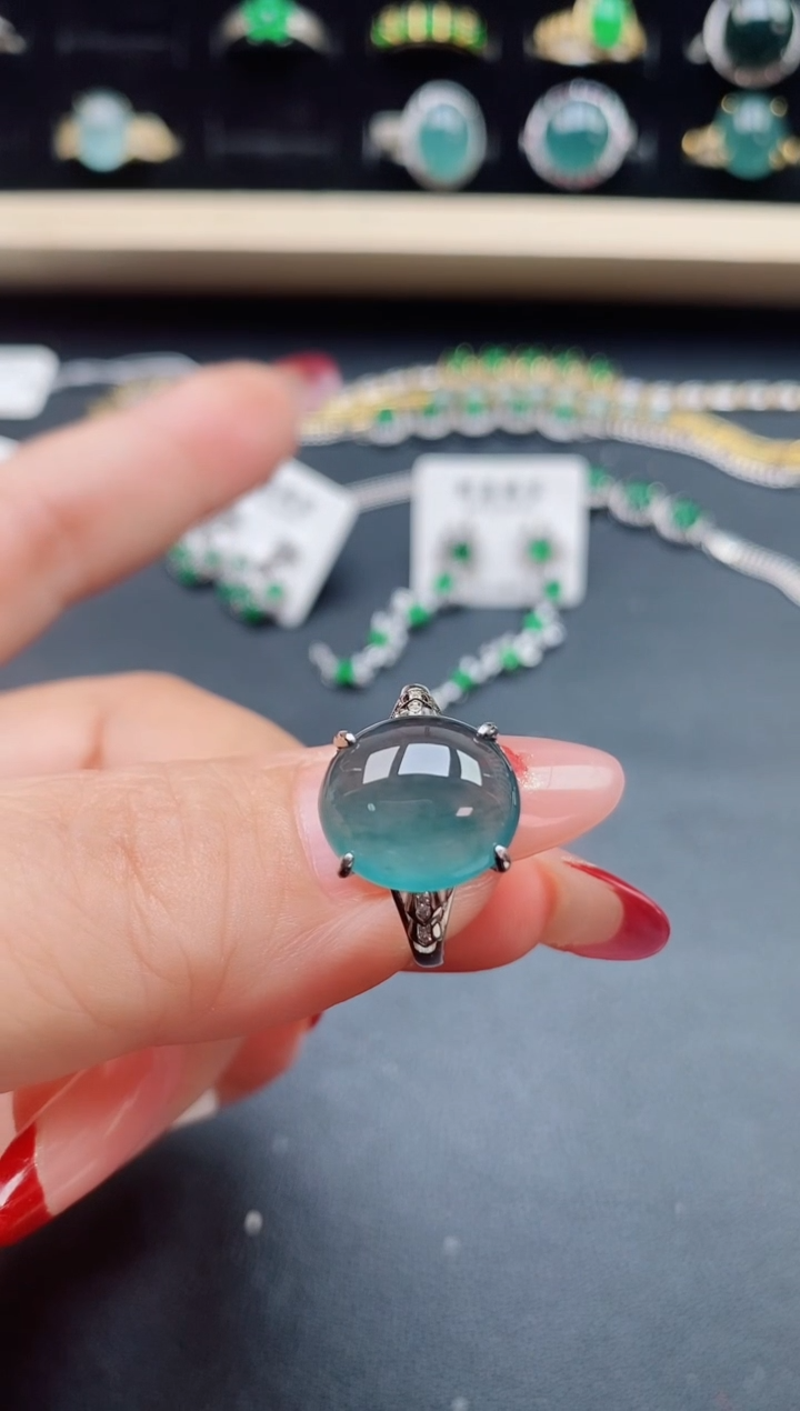 【闪购商品】翡翠戒指银S925镶嵌50850850