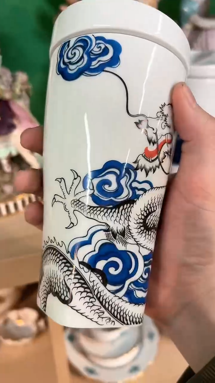 【闪购商品】瓷片梅森全新新品幸运龙随行杯