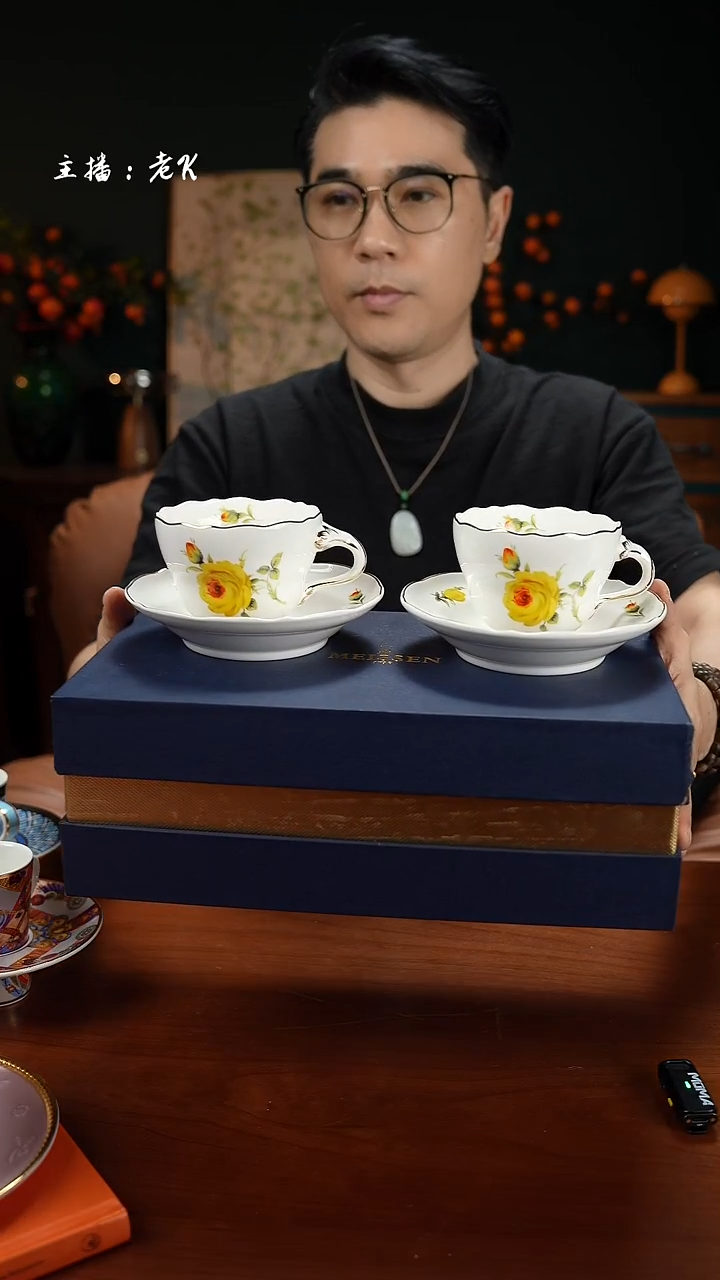 高端礼品（MM家）黄玫瑰两杯两碟-XY