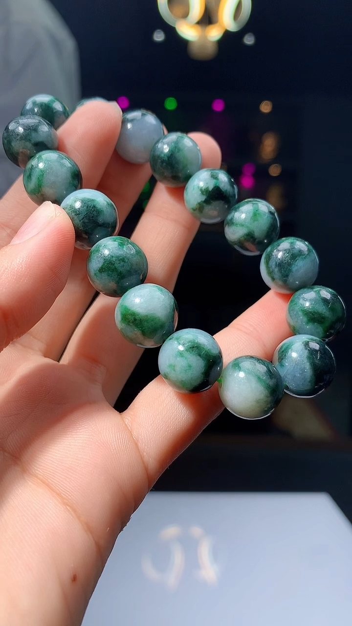 【闪购商品】定制翡翠未镶嵌1015hm-毛货手串21
