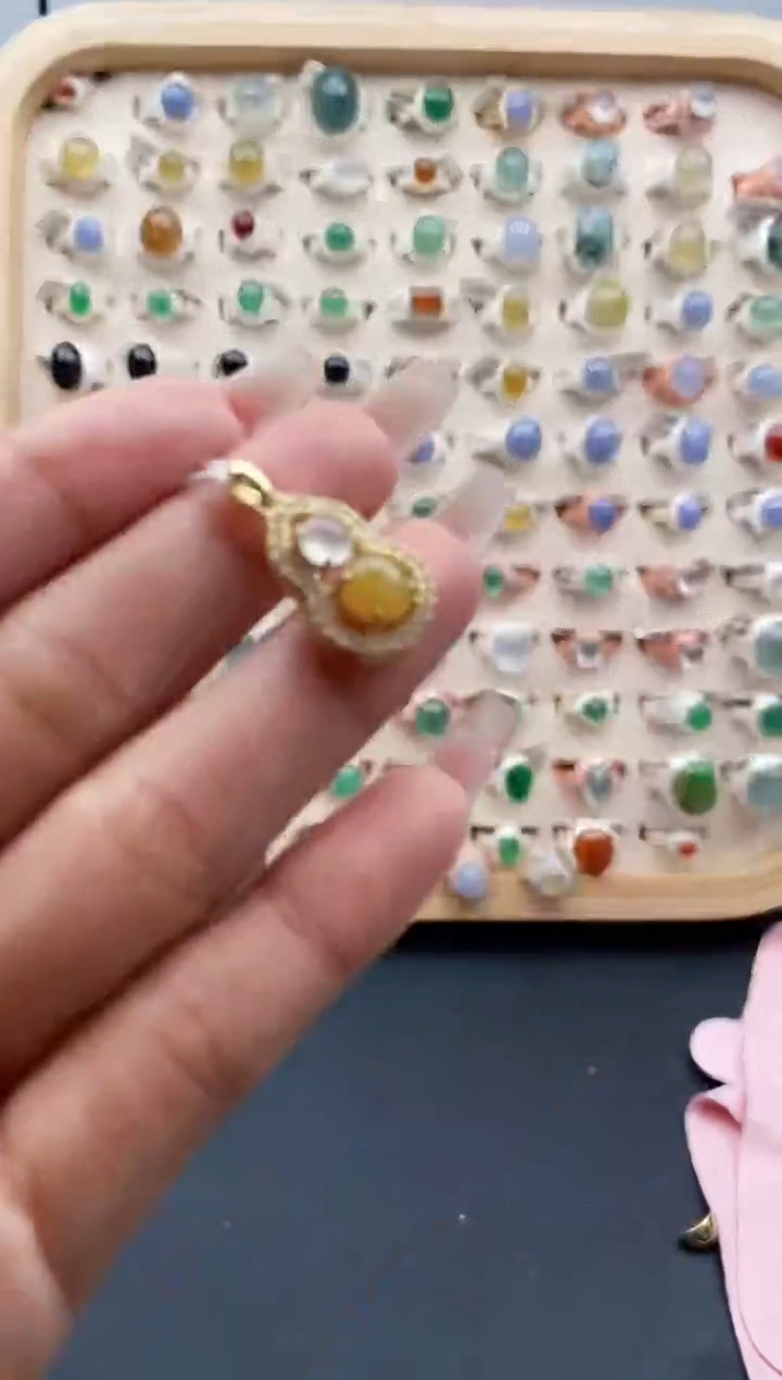 【闪购商品】翡翠颈饰银S925镶嵌缅甸天然A货翡翠222 8+