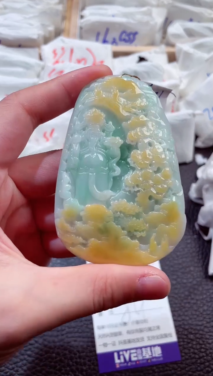 翡翠未镶嵌颈饰00000605