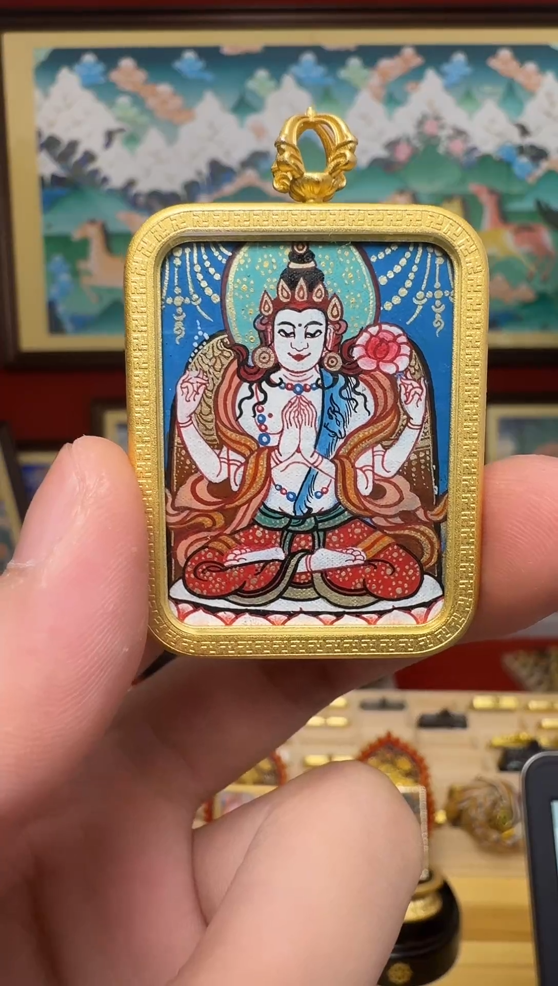 吊坠观老师-热贡纯手绘-刀刀