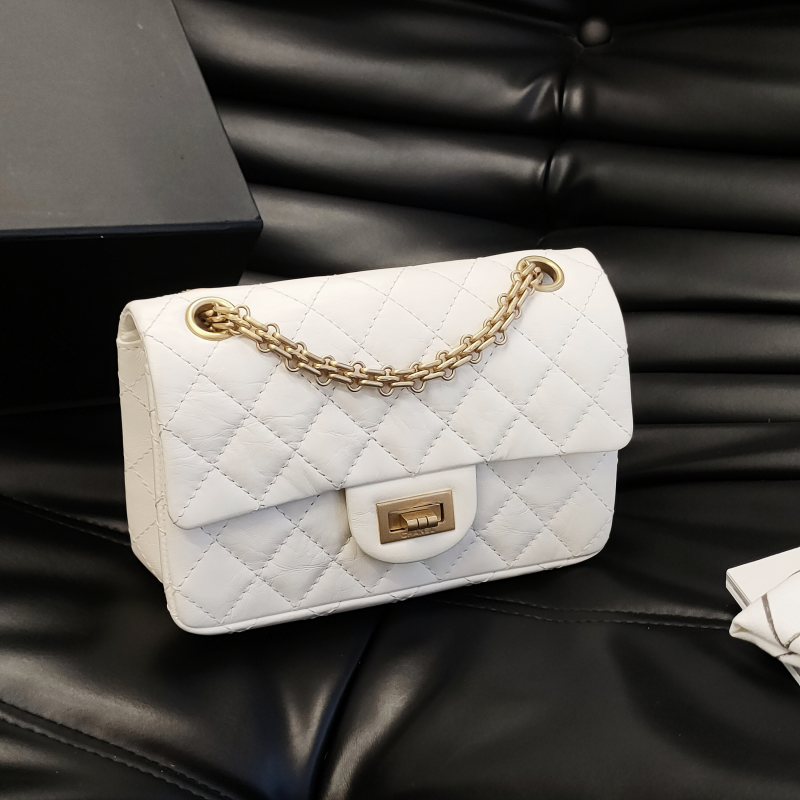 95新 Chanel/香奈儿 【24期免息】22A白金牛皮大minii斜挎包52459