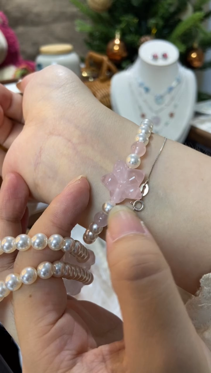 水晶手串未镶嵌孤品捡漏均匀瑕疵介意勿拍