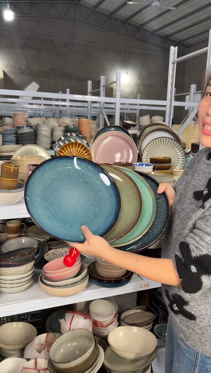 陶瓷外贸尾货瑕疵满20包邮X4大盘10.5英寸