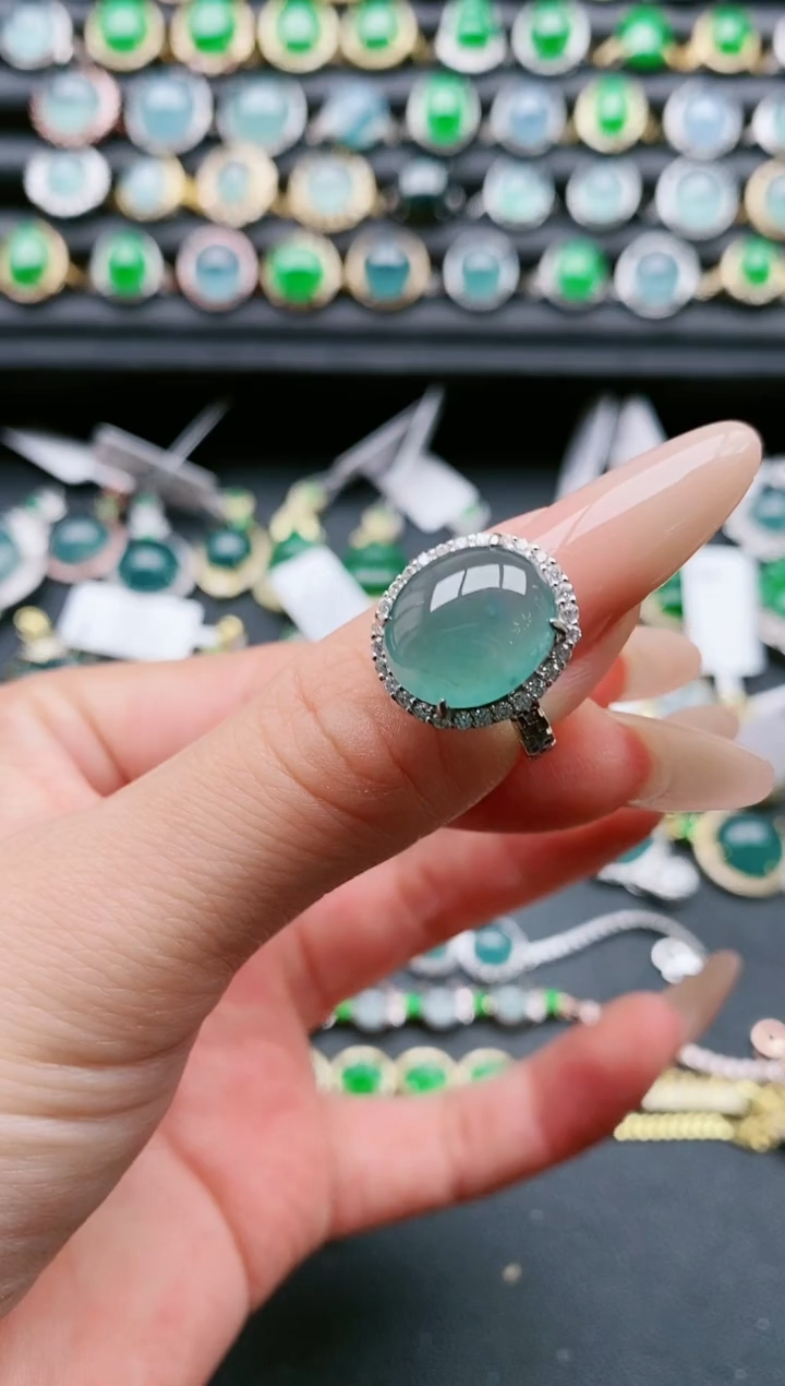 【闪购商品】翡翠戒指银S925镶嵌11111111