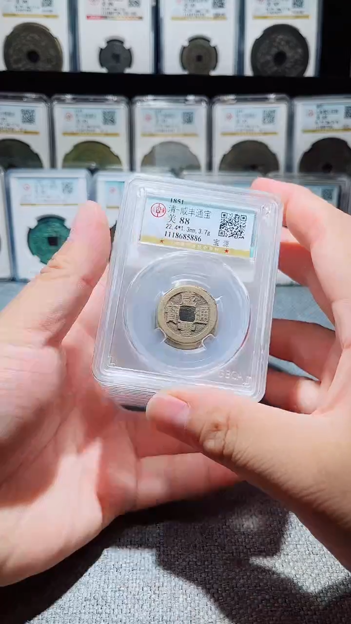 铜A147风公博咸丰通宝88分中央局一枚