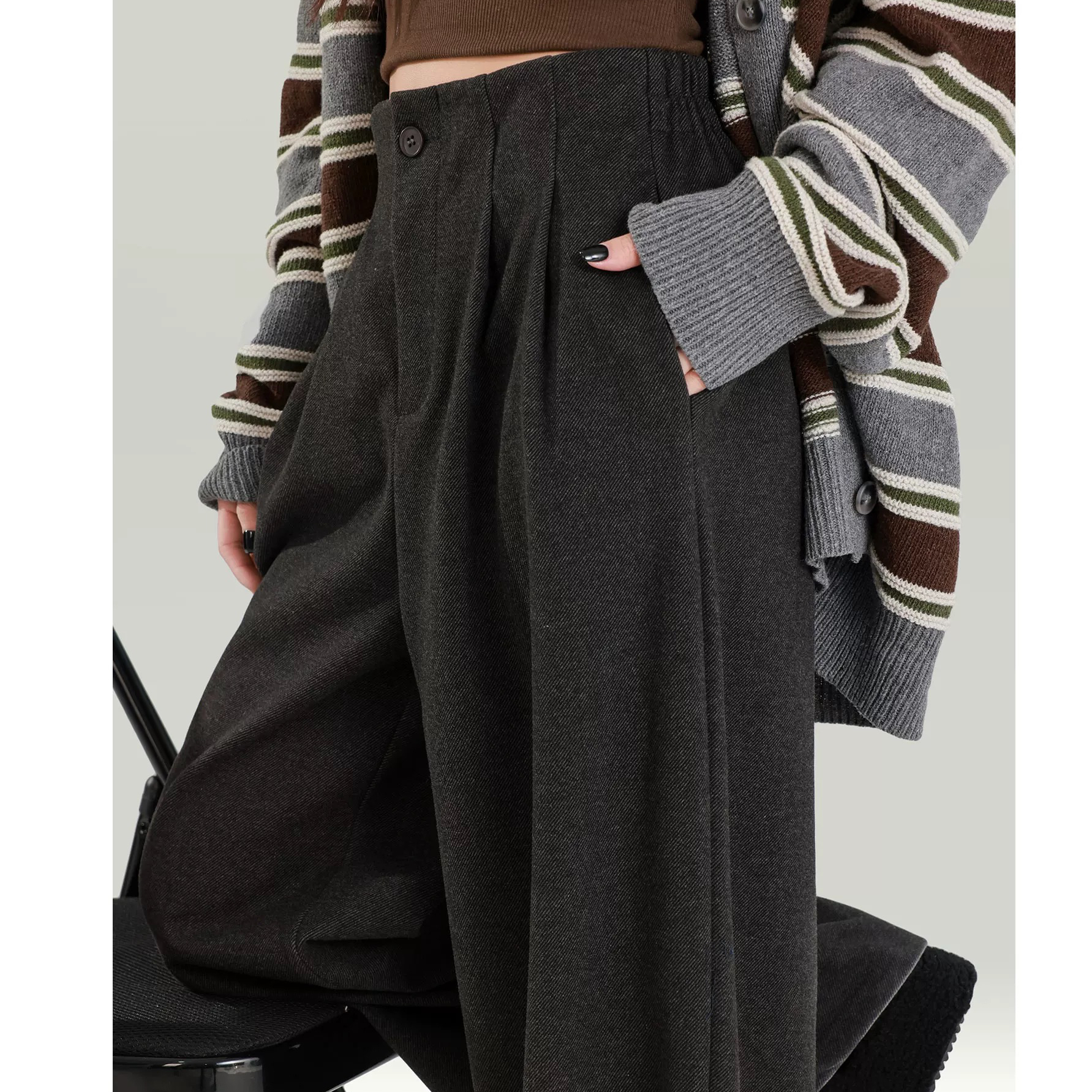 【绵羊毛+运费险】2025秋冬新款阔腿裤垂感高级休闲百搭长裤